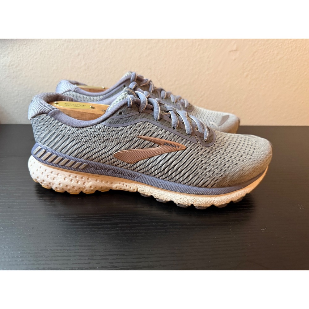 Brooks Adrenaline GTS 20 Womens Size 8 Running Shoes Purple Gray Rose Gold